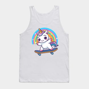 Unicorn Skateboarding Tank Top